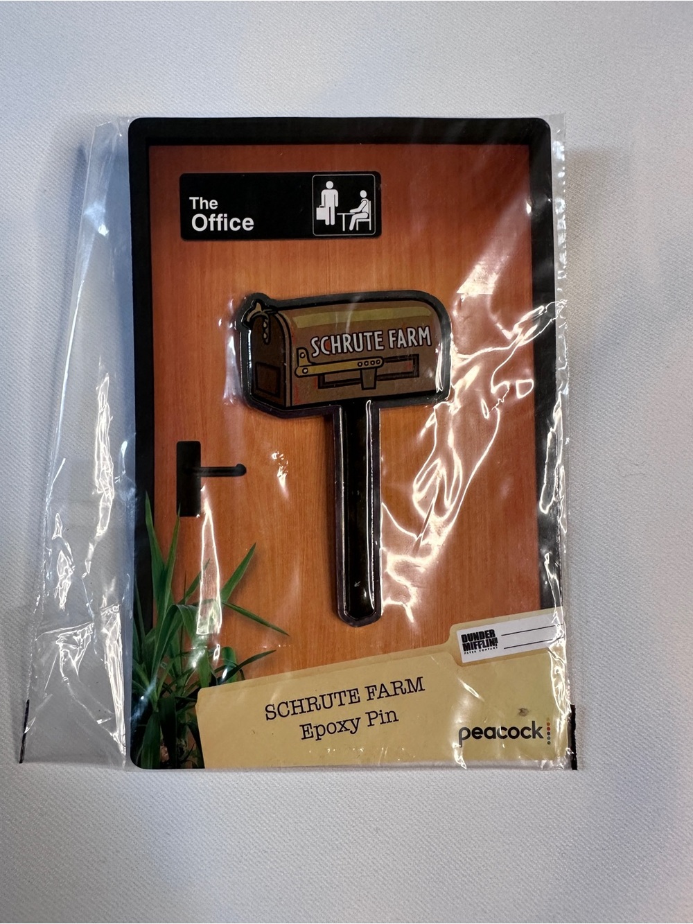 Schrute Farm Epoxy Pin - Brown Mailbox Design by Peacock
